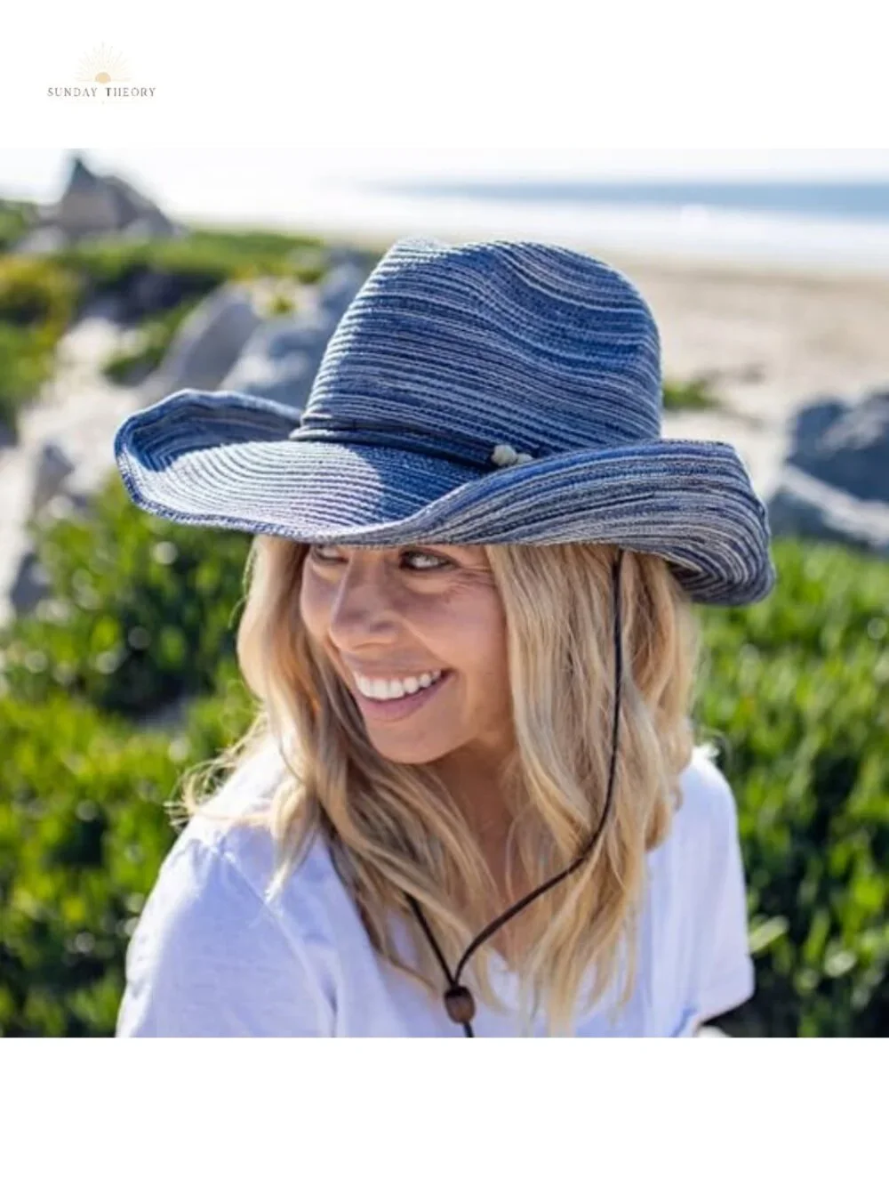 UPF 50+ Western Sun Hat with Shapeable Brim, Slip-Knot Sizing, Recycled